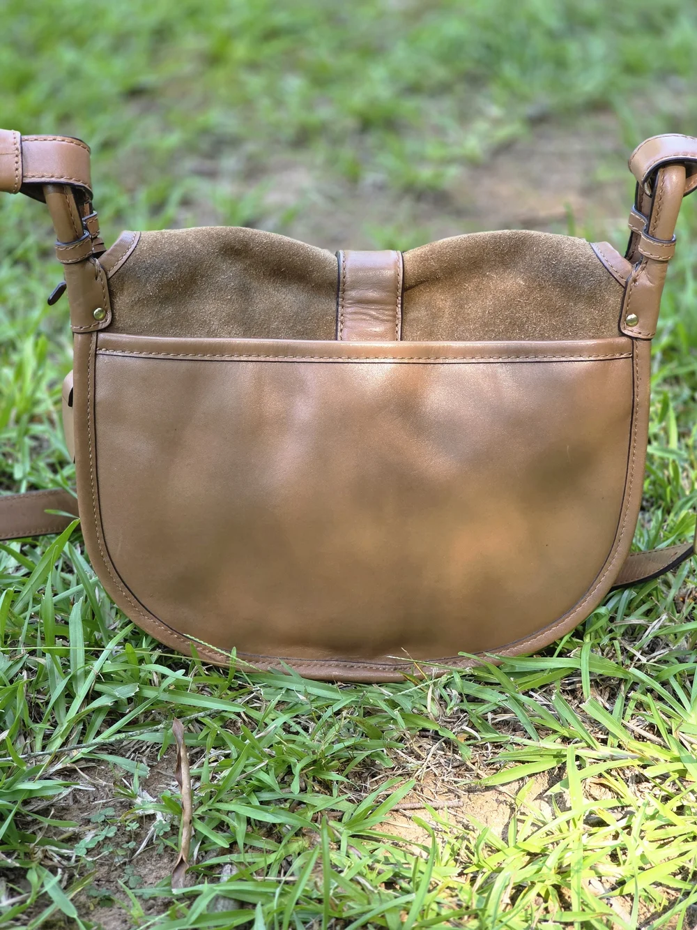Michael Kors Jamie Suede Saddle Bag Crossbody